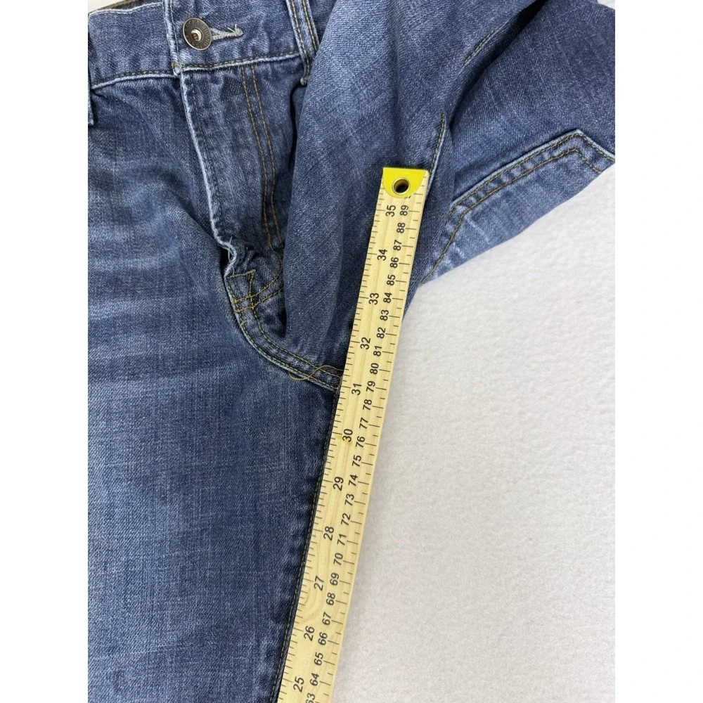Lucky Brand 221 Original‎ Straight Jeans Men's 36x32 Dark Wash Stretch Denim